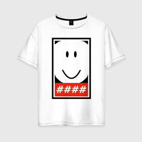 Женская футболка хлопок Oversize с принтом Roblox Ruben Sim T-Shirt в Петрозаводске, 100% хлопок | свободный крой, круглый ворот, спущенный рукав, длина до линии бедер
 | roblox | roblox t shirt | ruben | ruben sim | sim | t shirt | роблокс | футболка roblox | футболка роблокс