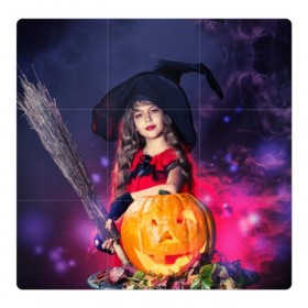 Магнитный плакат 3Х3 с принтом Маленькая ведьма в Петрозаводске, Полимерный материал с магнитным слоем | 9 деталей размером 9*9 см | beautiful | crimson | cute | dress | girl | gloves | hair | halloween | hat | holiday | little | long | night | pumpkin | red | smoke | witch | ведьма | волосы | д | девочка | держит | дым | красивая | красная | маленькая | малиновый | метла | милая | ноч