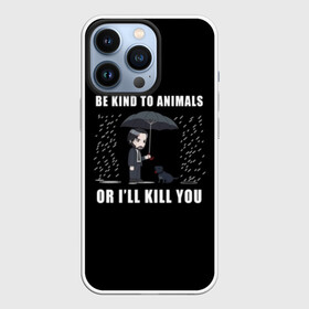 Чехол для iPhone 13 Pro с принтом Be Kind to Animals в Петрозаводске,  |  | Тематика изображения на принте: be kind to animals | cinema | dog | dogs | john wick | keanu reeves | джон уик | животные | пес | собака