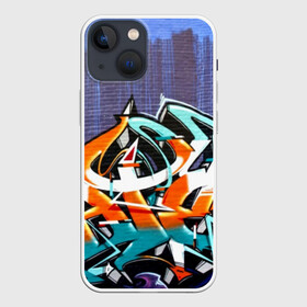 Чехол для iPhone 13 mini с принтом Уличный художник в Петрозаводске,  |  | grafiti | paint | street art | urban | город | граффити | искусство | кирпичи | краски | рисунки | стена | улицы | уличное искусство