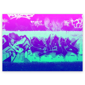 Поздравительная открытка с принтом color neon collection в Петрозаводске, 100% бумага | плотность бумаги 280 г/м2, матовая, на обратной стороне линовка и место для марки
 | Тематика изображения на принте: grafiti | paint | street art | urban | город | граффити | искусство | кирпичи | краски | рисунки | стена | улицы | уличное искусство