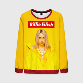 Мужской свитшот 3D с принтом Billie Eilish в Петрозаводске, 100% полиэстер с мягким внутренним слоем | круглый вырез горловины, мягкая резинка на манжетах и поясе, свободная посадка по фигуре | bad guy | bellyache | billie eilish | bury a friend | ocean eyes | when we all fall asleep where do we go | билли айлиш | музыка | певица