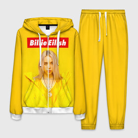 Мужской костюм 3D с принтом Billie Eilish в Петрозаводске, 100% полиэстер | Манжеты и пояс оформлены тканевой резинкой, двухслойный капюшон со шнурком для регулировки, карманы спереди | bad guy | bellyache | billie eilish | bury a friend | ocean eyes | when we all fall asleep where do we go | билли айлиш | музыка | певица