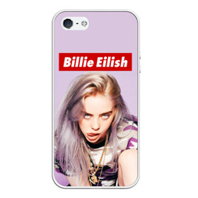 Чехол для iPhone 5/5S матовый с принтом Billie Eilish в Петрозаводске, Силикон | Область печати: задняя сторона чехла, без боковых панелей | bad guy | bellyache | billie eilish | bury a friend | ocean eyes | when we all fall asleep where do we go | билли айлиш | музыка | певица