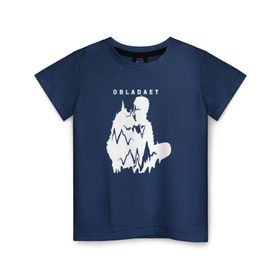Детская футболка хлопок с принтом OBLADAET в Петрозаводске, 100% хлопок | круглый вырез горловины, полуприлегающий силуэт, длина до линии бедер | 