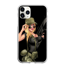 Чехол для iPhone 11 Pro матовый с принтом Sexy army girl в Петрозаводске, Силикон |  | army | automatic | beautiful | big | black | blonde | body | camouflage | chest | cool | eyes | girl | holds | perfect | slim | uniform | weapon | автомат | армия | блондинка | большая | глаза | девушка | держит | идеальное | камуфляж | красивая