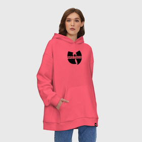 Худи SuperOversize хлопок с принтом WU TANG CLAN в Петрозаводске, 70% хлопок, 30% полиэстер, мягкий начес внутри | карман-кенгуру, эластичная резинка на манжетах и по нижней кромке, двухслойный капюшон
 | logo | music | rap | wu tang | wu tang clan | ву танг | ву танг клан | зарубежная музыка | зарубежные | лого | музыка | реп