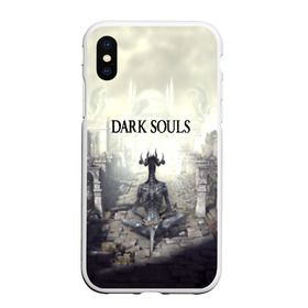 Чехол для iPhone XS Max матовый с принтом DARK SOULS в Петрозаводске, Силикон | Область печати: задняя сторона чехла, без боковых панелей | Тематика изображения на принте: art | artwork | crown | dark soul | dark souls iii | death | digital art | embers | fanatsy | fire | flames | game | mask | skeletons | воин | минимализм | рыцарь | тёмные души