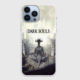 Чехол для iPhone 13 Pro Max с принтом DARK SOULS в Петрозаводске,  |  | Тематика изображения на принте: art | artwork | crown | dark soul | dark souls iii | death | digital art | embers | fanatsy | fire | flames | game | mask | skeletons | воин | минимализм | рыцарь | тёмные души