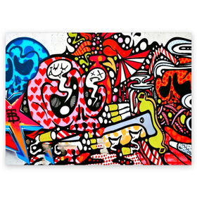 Поздравительная открытка с принтом Современное искусство в Петрозаводске, 100% бумага | плотность бумаги 280 г/м2, матовая, на обратной стороне линовка и место для марки
 | Тематика изображения на принте: felipe pantone | grafiti | paint | street art | urban | город | граффити | искусство | кирпичи | краски | рисунки | стена | улицы | уличное искусство