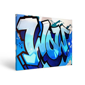 Холст прямоугольный с принтом wow graffiti в Петрозаводске, 100% ПВХ |  | felipe pantone | grafiti | paint | street art | urban | город | граффити | искусство | кирпичи | краски | рисунки | стена | улицы | уличное искусство