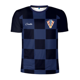 Мужская футболка 3D спортивная с принтом Сборная Хорватии в Петрозаводске, 100% полиэстер с улучшенными характеристиками | приталенный силуэт, круглая горловина, широкие плечи, сужается к линии бедра | croatia | hrvatska | сборная хорватии | сборная хорватии по футболу | сборные | форма | футбол | футбольные сборные | хорватия | хорватская сборная | чемпио | чемпионат мира