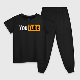 Детская пижама хлопок с принтом YouTube в Петрозаводске, 100% хлопок |  брюки и футболка прямого кроя, без карманов, на брюках мягкая резинка на поясе и по низу штанин
 | Тематика изображения на принте: youtube | ютуб