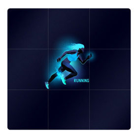Магнитный плакат 3Х3 с принтом RUNNING NEON в Петрозаводске, Полимерный материал с магнитным слоем | 9 деталей размером 9*9 см | Тематика изображения на принте: girl | neon | running | sport | бег | девушка | неон | неоновый | спорт