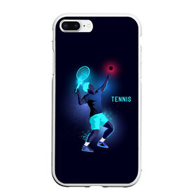 Чехол для iPhone 7Plus/8 Plus матовый с принтом TENNIS NEON в Петрозаводске, Силикон | Область печати: задняя сторона чехла, без боковых панелей | neon | sport | tennis | неон | неоновый | спорт | спортсмен | теннис