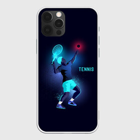 Чехол для iPhone 12 Pro с принтом TENNIS NEON  в Петрозаводске, силикон | область печати: задняя сторона чехла, без боковых панелей | neon | sport | tennis | неон | неоновый | спорт | спортсмен | теннис