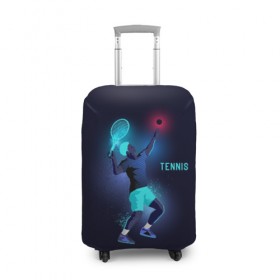 Чехол для чемодана 3D с принтом TENNIS NEON в Петрозаводске, 86% полиэфир, 14% спандекс | двустороннее нанесение принта, прорези для ручек и колес | neon | sport | tennis | неон | неоновый | спорт | спортсмен | теннис