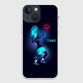 Чехол для iPhone 13 mini с принтом TENNIS NEON в Петрозаводске,  |  | neon | sport | tennis | неон | неоновый | спорт | спортсмен | теннис