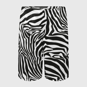 Детские спортивные шорты 3D с принтом Полосы зебры в Петрозаводске,  100% полиэстер
 | пояс оформлен широкой мягкой резинкой, ткань тянется
 | abstraction | african | animal | black and white | camouflage | disguise | skin | stripes | zebra | абстракция | африканская | животное | зебры | камуфляж | маскировка | полосы | черно белый