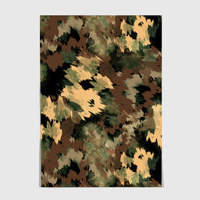 Постер с принтом Камуфляж в Петрозаводске, 100% бумага
 | бумага, плотность 150 мг. Матовая, но за счет высокого коэффициента гладкости имеет небольшой блеск и дает на свету блики, но в отличии от глянцевой бумаги не покрыта лаком | abstraction | army | autumn | brown | camouflage | disguise | fishing | green | khaki | nature | spots | абстракция | армия | зеленый | камуфляж | коричневый | маскировка | осень | охота | природа | пятна | рыбалка | хаки