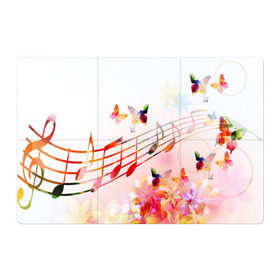 Магнитный плакат 3Х2 с принтом Ноты весна в Петрозаводске, Полимерный материал с магнитным слоем | 6 деталей размером 9*9 см | music | абстракция | книга | листы | музыка | музыкальный | ноты | произведение | страница | тетрадь