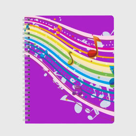 Тетрадь с принтом Музыка в Петрозаводске, 100% бумага | 48 листов, плотность листов — 60 г/м2, плотность картонной обложки — 250 г/м2. Листы скреплены сбоку удобной пружинной спиралью. Уголки страниц и обложки скругленные. Цвет линий — светло-серый
 | music | абстракция | книга | листы | музыка | музыкальный | ноты | произведение | страница | тетрадь