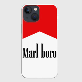 Чехол для iPhone 13 mini с принтом Мальборо в Петрозаводске,  |  | Тематика изображения на принте: marlboro | мальборо | мода