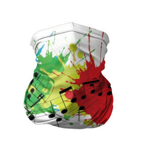 Бандана-труба 3D с принтом Ноты color в Петрозаводске, 100% полиэстер, ткань с особыми свойствами — Activecool | плотность 150‒180 г/м2; хорошо тянется, но сохраняет форму | Тематика изображения на принте: music | абстракция | книга | листы | музыка | музыкальный | ноты | произведение | страница | тетрадь