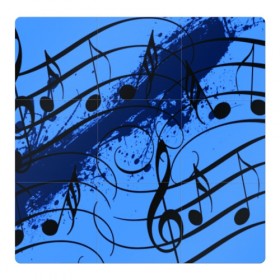 Магнитный плакат 3Х3 с принтом Музыка в Петрозаводске, Полимерный материал с магнитным слоем | 9 деталей размером 9*9 см | music | абстракция | книга | листы | музыка | музыкальный | ноты | произведение | страница | тетрадь