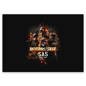 Поздравительная открытка с принтом SAS : Rainbow Six в Петрозаводске, 100% бумага | плотность бумаги 280 г/м2, матовая, на обратной стороне линовка и место для марки
 | Тематика изображения на принте: gameplay | mozzie | pvp | r6 | r6s | siege | герой | дым | огонь | осада | пламя | радуга | снайпер | сражения | туман | шутер