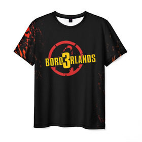Мужская футболка 3D с принтом BORDERLANDS 3 в Петрозаводске, 100% полиэфир | прямой крой, круглый вырез горловины, длина до линии бедер | Тематика изображения на принте: 2k | apocalypsis | borderlands | borderlands 3 | fanstastic | game | logo | pandora | play | апокалипсис | бордерлендс | игра | лого | пандора | фантастика