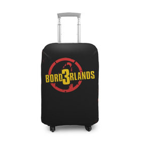 Чехол для чемодана 3D с принтом BORDERLANDS 3 в Петрозаводске, 86% полиэфир, 14% спандекс | двустороннее нанесение принта, прорези для ручек и колес | 2k | apocalypsis | borderlands | borderlands 3 | fanstastic | game | logo | pandora | play | апокалипсис | бордерлендс | игра | лого | пандора | фантастика
