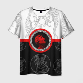 Мужская футболка 3D с принтом Грек в Петрозаводске, 100% полиэфир | прямой крой, круглый вырез горловины, длина до линии бедер | античность | грек | греция | греческая | древность | древняя греция