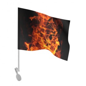 Флаг для автомобиля с принтом огонь в Петрозаводске, 100% полиэстер | Размер: 30*21 см | fire | flame | in fire | smoke | в огне | дым | огненный | огонь | текстуры