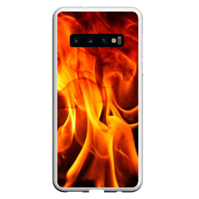 Чехол для Samsung Galaxy S10 с принтом Огонь и дым в Петрозаводске, Силикон | Область печати: задняя сторона чехла, без боковых панелей | Тематика изображения на принте: fire | flame | in fire | smoke | в огне | дым | огненный | огонь | текстуры