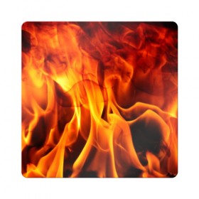Магнит виниловый Квадрат с принтом Огонь и дым в Петрозаводске, полимерный материал с магнитным слоем | размер 9*9 см, закругленные углы | fire | flame | in fire | smoke | в огне | дым | огненный | огонь | текстуры