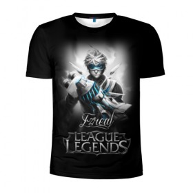 Мужская футболка 3D спортивная с принтом League of Legends, Ezreal в Петрозаводске, 100% полиэстер с улучшенными характеристиками | приталенный силуэт, круглая горловина, широкие плечи, сужается к линии бедра | Тематика изображения на принте: ezreal | league of legends | lol | игры | киберспорт | компьютерные игры | лига легенд | эзреаль