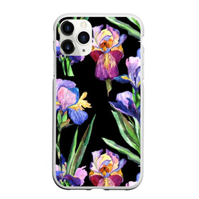 Чехол для iPhone 11 Pro Max матовый с принтом Ирисы в Петрозаводске, Силикон |  | Тематика изображения на принте: акварель | мода | стиль | цветочки | цветы