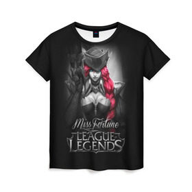 Женская футболка 3D с принтом League of Legends,Miss Fortune в Петрозаводске, 100% полиэфир ( синтетическое хлопкоподобное полотно) | прямой крой, круглый вырез горловины, длина до линии бедер | Тематика изображения на принте: 