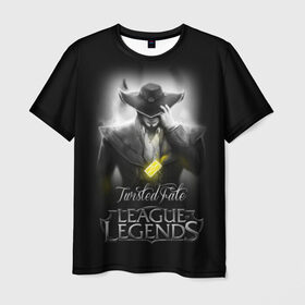 Мужская футболка 3D с принтом League of Legends,Twisted Fate в Петрозаводске, 100% полиэфир | прямой крой, круглый вырез горловины, длина до линии бедер | league of legends | lol | twisted fate | игры | киберспорт | компьютерные игры | лига легенд | твистед фэйт