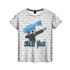 Женская футболка 3D с принтом Sally Face в Петрозаводске, 100% полиэфир ( синтетическое хлопкоподобное полотно) | прямой крой, круглый вырез горловины, длина до линии бедер | sally face | игра | компьютерная игра | лицо | маска | протез | сали фейс | салли фейс | школа | шрамы
