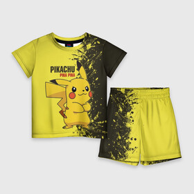Детский костюм с шортами 3D с принтом Pikachu Pika Pika в Петрозаводске,  |  | pika | pikachu | аниме | детская | детям | игры | молния | мышка | мышь | пика | пикачу | покемон | покемоны