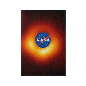 Обложка для паспорта матовая кожа с принтом Черная дыра NASA в Петрозаводске, натуральная матовая кожа | размер 19,3 х 13,7 см; прозрачные пластиковые крепления | nasa | астрономия | горизонт событий | космос | наса | черная дыра