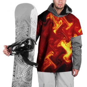 Накидка на куртку 3D с принтом Огненная лава в Петрозаводске, 100% полиэстер |  | fire | flame | in fire | smoke | в огне | дым | огненный | огонь | текстуры