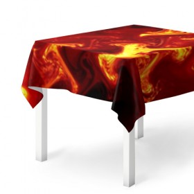 Скатерть 3D с принтом Огненная лава в Петрозаводске, 100% полиэстер (ткань не мнется и не растягивается) | Размер: 150*150 см | fire | flame | in fire | smoke | в огне | дым | огненный | огонь | текстуры