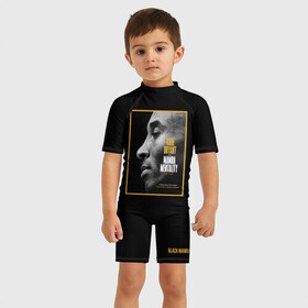 Детский купальный костюм 3D с принтом Kobe Bryant black mamba в Петрозаводске, Полиэстер 85%, Спандекс 15% | застежка на молнии на спине | bryant | jersey | kobe | kobe bryant | lakers | los angeles lakers | mamba | джерси | коби | коби брайант