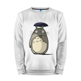 Мужской свитшот хлопок с принтом Totoro в Петрозаводске, 100% хлопок |  | totoro | аниме | для детей | животное | лес | мой сосед тоторо | мультфильм | тоторо