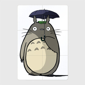 Магнитный плакат 2Х3 с принтом Totoro в Петрозаводске, Полимерный материал с магнитным слоем | 6 деталей размером 9*9 см | Тематика изображения на принте: totoro | аниме | для детей | животное | лес | мой сосед тоторо | мультфильм | тоторо