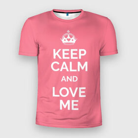 Мужская футболка 3D спортивная с принтом Keep calm and love me в Петрозаводске, 100% полиэстер с улучшенными характеристиками | приталенный силуэт, круглая горловина, широкие плечи, сужается к линии бедра | and | call | crown | girl | heart | keep calm | keyboard | lips | me | red | royal | slogan | text | valentines day | валентина | губы | девиз | девушка | день | и | клавиатура | клавиши | королевская | корона | красный | лозунг | люби | любовь | меня | н