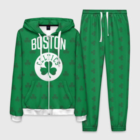 Мужской костюм 3D с принтом Boston Celtics в Петрозаводске, 100% полиэстер | Манжеты и пояс оформлены тканевой резинкой, двухслойный капюшон со шнурком для регулировки, карманы спереди | boston | boston celtics | celtics | бостон | бостон селтикс